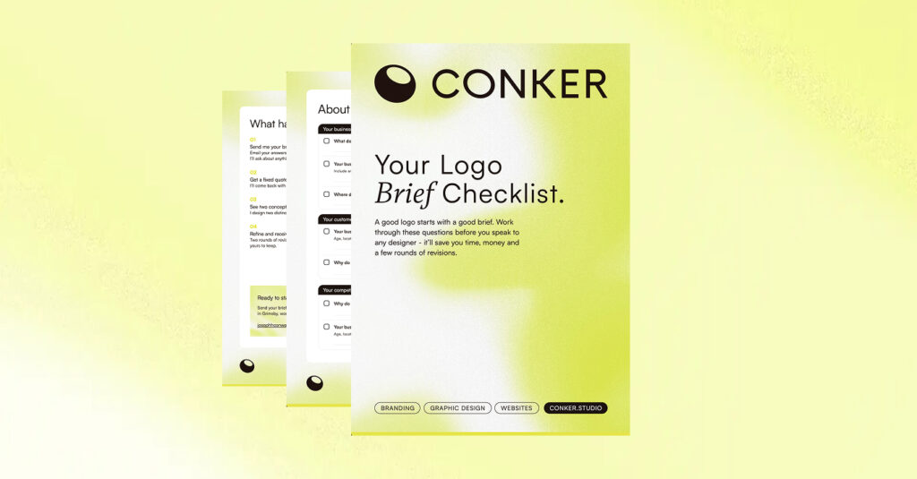 Conker logo brief checklist and pricing for logo design in Grimsby