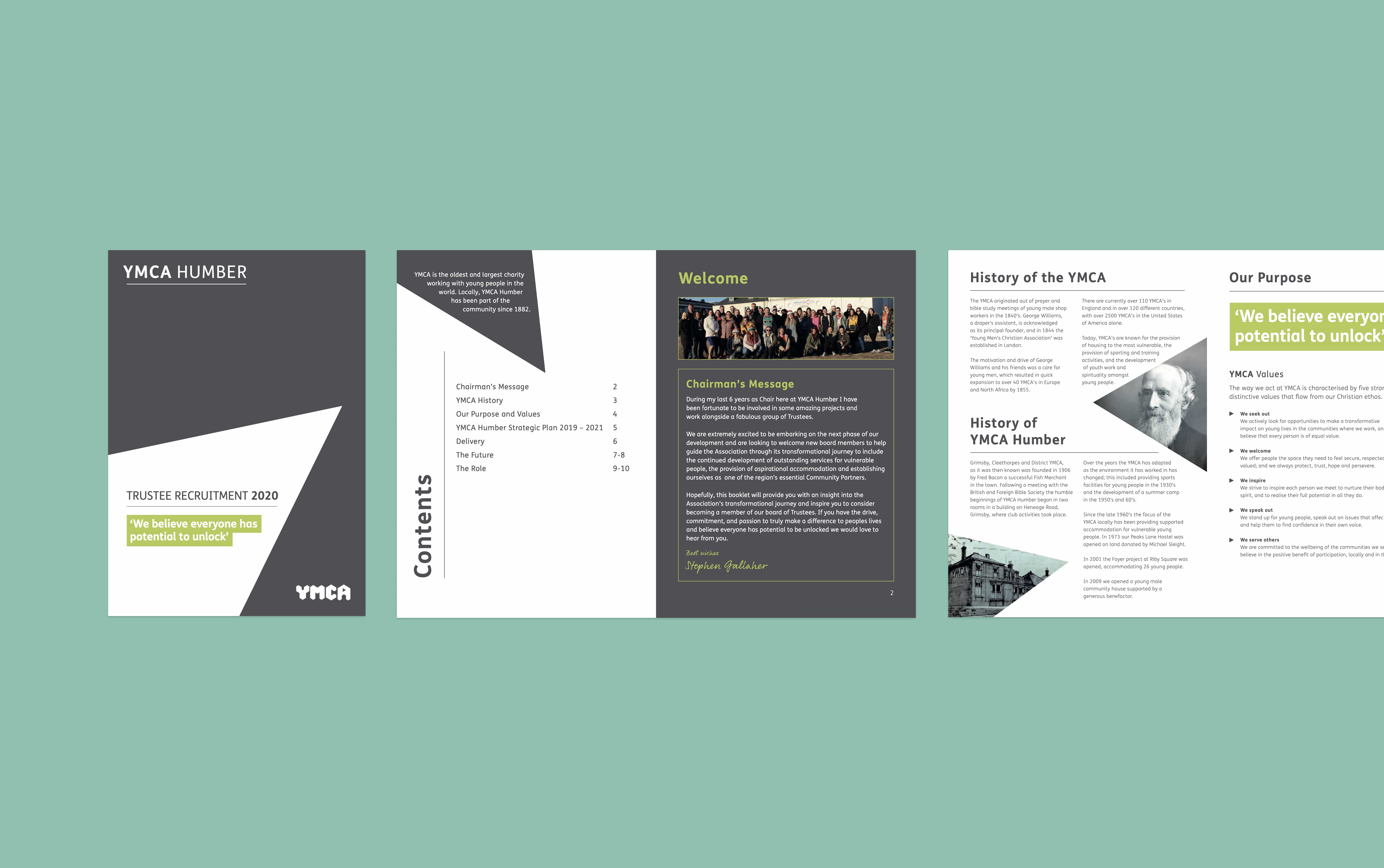 Print Design Spreads for YMCA Humber